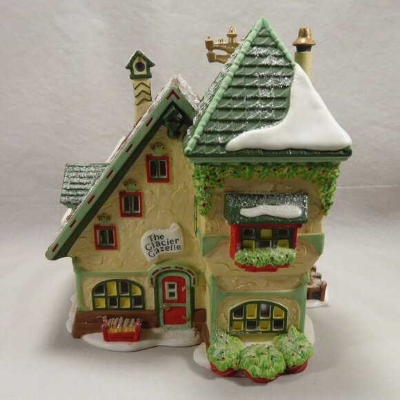 Dept 56 The Glacier Gazette North Pole Series Christmas Village House 1997 - Picture 2 of 11